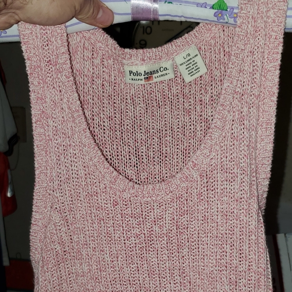 Vintage Polo Jeans Co. by Ralph Lauren cable knit tank, 100% linen, excellent - Picture 7 of 7